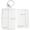 Bracelets 100pcs Photo Keychain Rectangle Transparent Blank Acrylic Insert Photo Picture Frame Keyring Key Holder Diy Split Ring