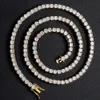 PASIRLEY Jewelry Hip Hop 925 Sterling Silver Moissanite Stones Tennis Chain Bracelet Necklace For Men Women