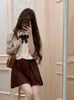 Blusas de mujer Kawaii Sweet Lolita Style Mujeres japonesas JK Camisas blancas Chicas Lindas volantes Manga corta abullonada Top con botones Camisa de moda