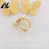 Stud Earrings Ruixi Luxury Jewelry Gold Plated Classic Vintage Butterfly Open Ring Women Set Wedding Party Gift Anniversary