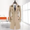 Casacos de Trench Masculinos Casual 2024 Designer Mens Manga Longa Homem Dupla Breasted Casaco Homens Roupas Slim Fit Overcoat 9XL