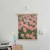 Tapeçarias Tulipas Impressas Tapeçaria Pequena Parede Pendurada Padrão Floral Quarto Fundo Pano Estético Decoração de Casa Foto Adereços