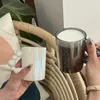 Bicchieri Tazze da caffè in stile europeo Manico di lusso Caffè Latte Tazza da tè pomeridiano Tazze di vetro a bolle creative per il regalo di un amico