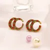 Boucle d'oreille Stud Ear Stud Classique Designer Cadeau Charme Boucles D'oreilles Vintage Or Plaqué Oreille Stud Nouvelle Perle Diamant Marque De Luxe Boucles D'oreilles avec Boîte Bijoux De Haute Qualité