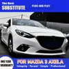 Mazda 3 Axela LED 헤드 라이트 어셈블리 14-16 주간 달리기 조명 동적 스 트리머 회전 신호를위한 전면 램프 자동차 액세서리 자동 부품