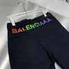 Męskie dżinsy Designer B Family's Back Talle Kolorowe litery dżinsy są czarne. W2LA D6EH