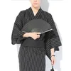 Roupas étnicas 2024 Japonês Tradicional Samurai Kimono Homens Yukata Banheira Robe Hekoobi Solto Estilo Sauna Desgaste Homewear Cinto Longo Vestido