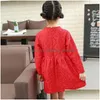 Auf Lager Blumenmädchenkleider Chinesischen Stil Kleid Jahr Baby Mädchen Kleidung Nette Rote Stickerei Kinder Floral Prinzessin Kinder Kleidung Dhnn1