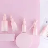 Bouteilles 10X dégradé rose flacon compte-gouttes rechargeable huile essentielle verre liquide 5-100ml goutte pour pots de pipette de massage