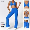 Lu Align Woman Tight Set Women Outfits Lifting Sexy Fleared Pants Back Opering Bras Suit Quick Gym Drying Dancling Running Fitness Set Jogger Lemon Lady Gry Sports Gi