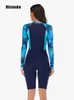 Noś stroje kąpielowe z długim rękawem One Piece Sport Rash Guard Women Szyborskie garnitury Spirming Suits Suits (UPF 50+)