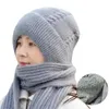 Berets engrossado chapéu quente inverno lã de malha chapéus femininos à prova de vento proteção de orelha boné casual macio gorro gorras