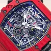 Richardmiler Watches Automatic Winding Sportバージョン腕時計RICHARDMILER RM1103自動機械445 50mmメンズウォッチRM1103 RED MAGIC NTPT CARBON FI E2XN W