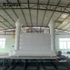 Casa de salto branco comercial por atacado Castelo inflável inflável explodir moonwalk Jumping Bouncer casas para adultos e crianças jumper para festa de casamento com ventilador