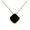 Luxury diamond clover necklaces designer jewelry pendant necklace high quality plated 18k gold chain designer necklace women jewelry zb114