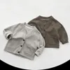 Jackets 2024 Spring Children Long Sleeve Cardigan Coat Infant Vintage Casual Tops Cotton Toddler Versatile Jacket Boys Girls Clothes