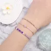 Charm Armbanden 3 stks/set Mooie Veelkleurige Natuursteen Kralen Leuke Vriendschap Voor Tienermeisje Kinderen Handgemaakte Geweven Armbanden Cadeau