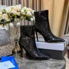 Aquazzura colorido glitter lantejoulas salto alto botas plissadas tornozelo bota bombas mulheres couro brilhante diamante designer stiletto moda sapatos fábrica calçado