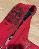 Heren Hoodies Sweatshirts Gothic Red Skull Patroon Printing Hoodie Hip Hop Casual Sweatshirt Verkoop Persoonlijkheid Retro Zip-Up Coat Women Men Strtwear H240429