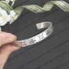 Top Quality Luxury Triangle Designer Bangles Wide Open Size Bangle Personality Silver Cuba Bracelets With Box