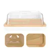 Dinnerware Sets Snack Box With Lid Butter Dish For Refrigerator Container Tray Holder Fridge Glass Cow