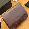 Omuz çantası kare bayanlar zincir crossbody tasarımcı çanta bayanlar çanta deri çanta bordo çanta siyah kadınlar yüksek kapasiteli çantalar flep