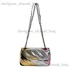 Axelväskor Ny modedesign Eagle Head Summer Mini Rainbow Women Handbag Colorful Designer Bag Patchwork Shoulder Bag K99 T240123