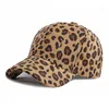 Bola bonés unisex leopardo impressão beisebol homens e mulheres hip hop boné ajustável chapéus de sol snapback inverno vintage pico chapéu