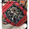 Orologio da polso RM Orologio da polso Richardmille Rm011 Orologio meccanico automatico Serie Rm011-FM Ntpt Rosso Edizione limitata Moda Sport per il tempo libero Chronomete