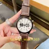 leather wristwatch business leisure quartz movement independent small second hand multifunctional timing and running function mineral glass 40mm watch thick 9mm