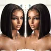 250 Density Straight Short Bob Wigs 5x5 Glueless Wear To Go Wig Brazilian HD invisible Lace Front Human Hair Wigs