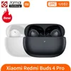 Mobiltelefonörlurar xiaomi redmi knoppar 4 pro bluetooth hörlurar tws true trådlösa hörlurar brus som avbryter 3 mic trådlösa hörlurar ANC -headset 4pro j240123