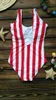 Wear Women Striped Swimwear Red White Push Up One Piece Swimsuit Sexy Backless Slim High Cut Bathing Suits Beach Wear Female Monokini