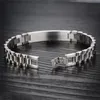 Bracelets ZORCVENS Personality Engraved Brand Men Link Chain Bracelet Fashion Casual Sporty Stainless Steel 21CM Long Jewelry Bangle