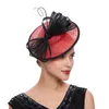 Beralar Zarif Fascinator Hat Peçe Bowknot Fascinators Saç Klip Çay Partisi Pillbox Gelin Düğün