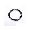 Party Favor Men Biomagnetic Mti-Shaped Natural Stone Black Magnetic Therapy Bracelet Health Hand Drop Delivery Home Garden Festive S Dh1Ek