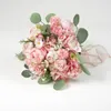 Dekorativa blommor 1Pack Mix Flower Pink Artificial Silk Head Material Package för DIY Bröllop Buketter PO Props Fake Table Floral