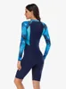 Noś stroje kąpielowe z długim rękawem One Piece Sport Rash Guard Women Szyborskie garnitury Spirming Suits Suits (UPF 50+)