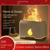 Luftbefeuchter 2024 Neue Flamme Luftbefeuchter USB Ultraschall Kühlen Nebel Ätherisches Öl Aroma Diffusor Mit Bunten Licht Simulieren Feuer Luftbefeuchter YQ240123