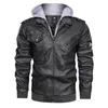 Ny herrskinnjacka Autumn Leisure Motorcykel PU JACKE Cykel läderjacka