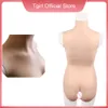 Acessórios de fantasia Ternos de corpo de silicone Apertado Inserível Vagina falsa E Cup Big Tits Fullbody One-piece para Dragqueen Transgênero com PEITO