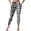 Leggings pour femmes Deux tons Pantalon de yoga bleu clair Sexy Moyen Star Tile Motif Design Taille haute Entraînement Leggins Femme