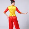 Stage Wear Femmes Plus Taille 4XL Traditionnel Chinois Yangko Folk Dance Costume Performance Carré Vêtements Ethnique Yangge Robe