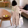 Hosen Kinder Kleidung Koreanischen Stil 2024 Frühling Sommer Modische Mädchen Baby Nette Hosenträger Khaki Hosen Casual Hoodie