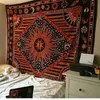 Tapestries Hippie Mandala sun and moon man-made poster tapestry wall hanging - India gold burning sun star psychedelic pop mysterious beach