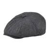 Berets VOBOOM Wool Tweed Sboy Cap Men Women Twill Beret Herringbone 8 Panel Flat Gatsby Hat 111