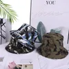 Berretti Commercio Estero Double-Sided Dai Jun Verde Camouflage Flat Top Cappello a secchiello Alpinismo all'aperto Protezione solare Fie