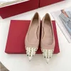 Rivetto Décolleté alcova Scarpe eleganti Sandali con tacco stilletto Ballerine Suola in cuoio Punta a punta Matrimonio di lusso da donna Calzature da fabbrica da sera Taglia 35-41