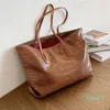 Fashion Stone Mönster stor kapacitet Tote axelväskor för kvinnor 2020 Vintage Alligator Women's Bag Handbag Purse Ny Q1206198X