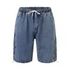 Men's Jeans Skinny Man Shorts Pants Mens Summer Casual Thin Loose Straight Denim Quarter Wide Leg Male Short Cargo Hombre